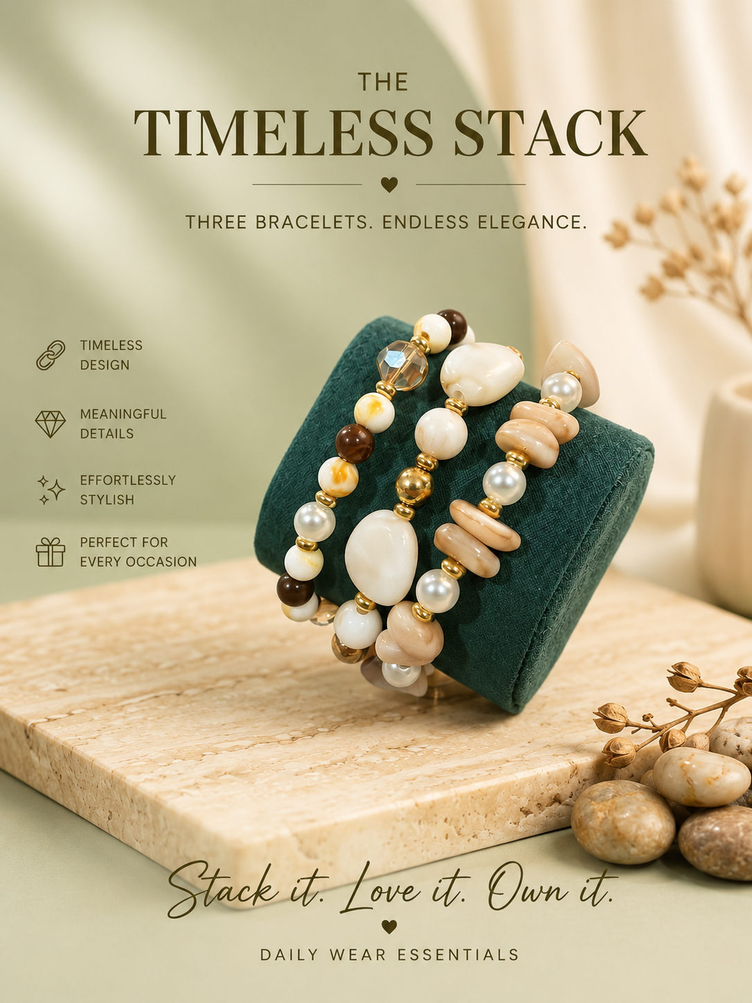Golden Sands Bracelet Trio