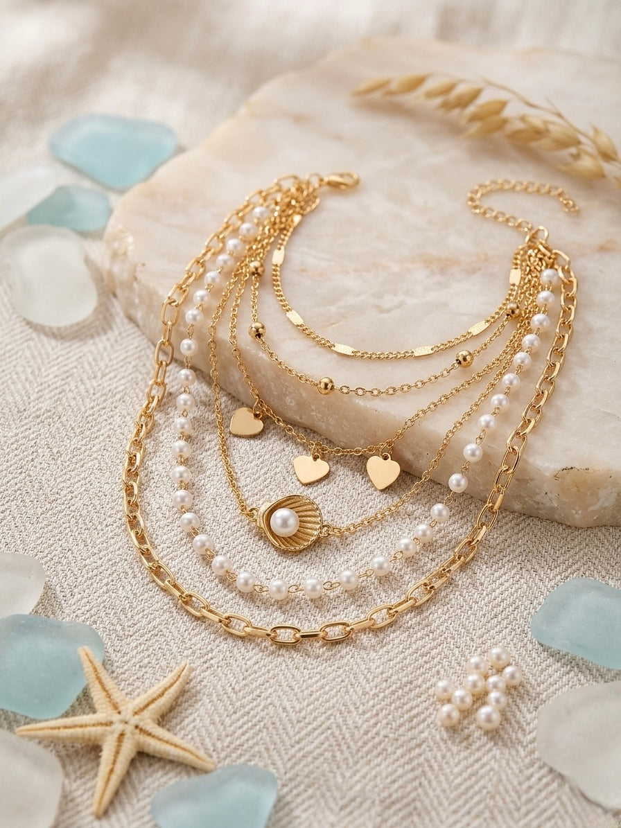 Coastal Layered Anklet