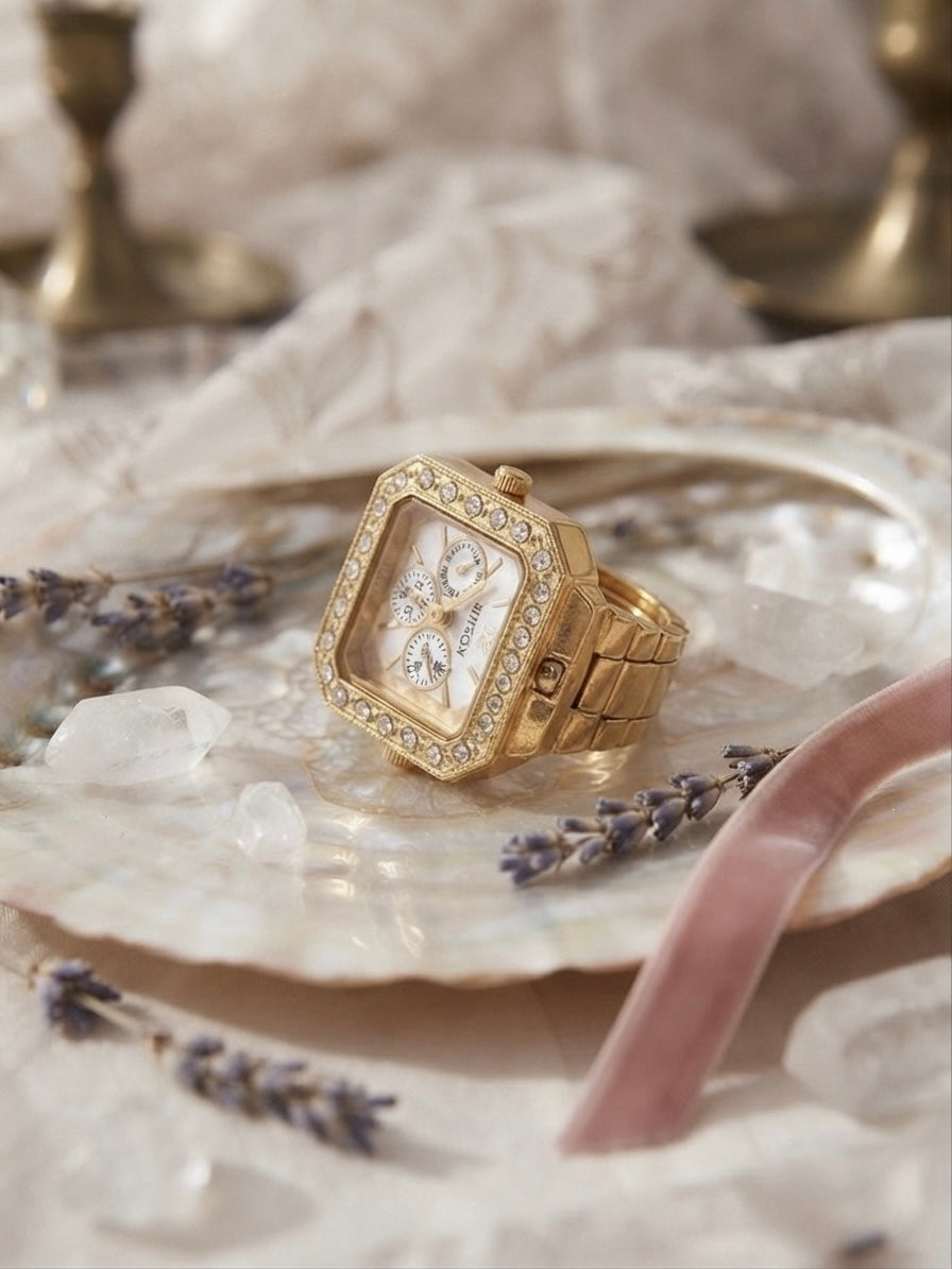Crystal Spark Ring Watch