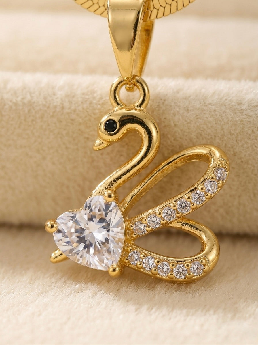 Golden Swan Necklace - ANTI TARNISH