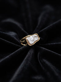 Moonlit Pearl Ring