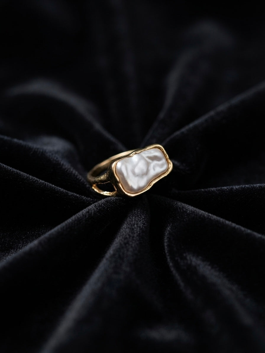 Moonlit Pearl Ring