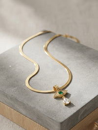 Emerald Eye Necklace- ANTI TARNISH