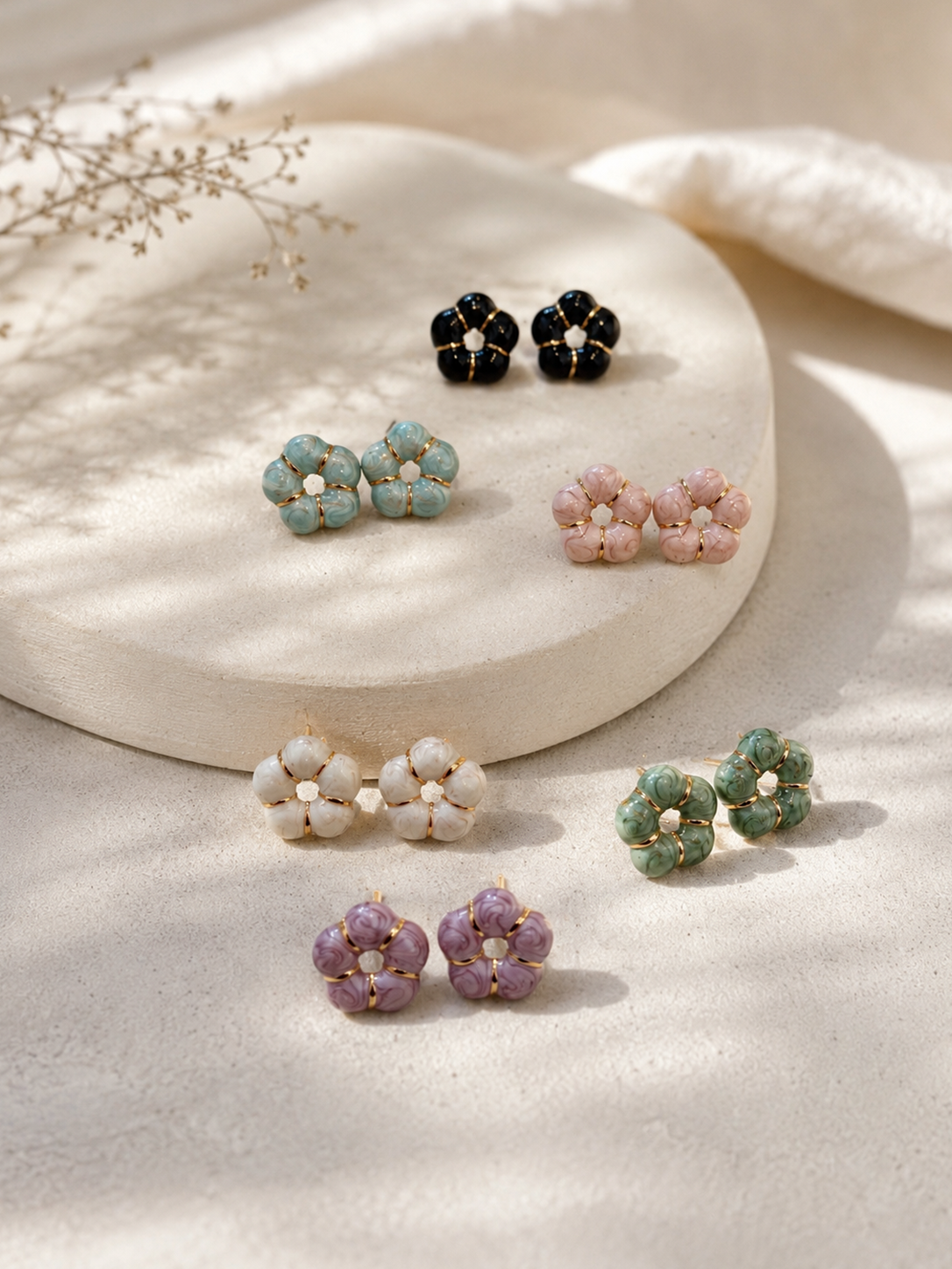 Floral Bloom Studs - Anti Tarnish